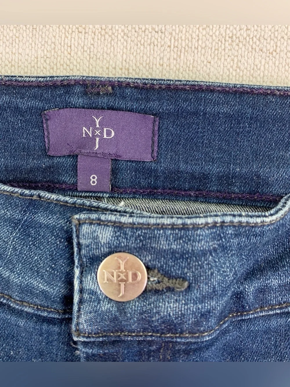 NYDJ high rise Alina Legging lift tuck technology skinny jeans women's size 8